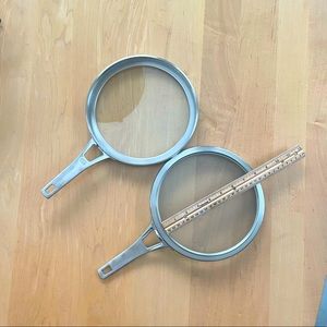 Calphalon premier space saving set of 2, 8” inch flat lids, new condition